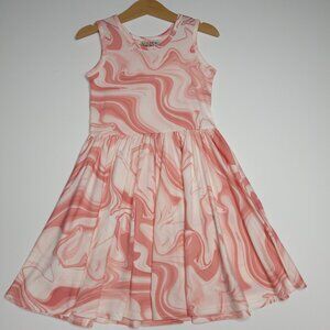 DotDotSmile Size 5/6 Tank Dress - NWT Pink and white swirl print